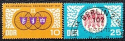 ND1278-9p / NDK 1967 Béke kerékpárverseny bélyegsor pecsételt