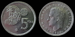 E 2397 Spanyolország 5 peseta 1980 (1982) Labdarúgó VB