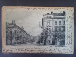 Sopron 1909 – Erzsébet utca antik képeslap Monarchia  /250514