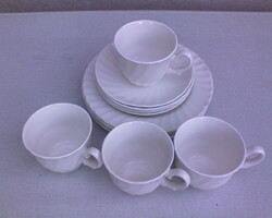 ROYAL TUDOR Fehér angol porcelán kávéskészlet 12 db