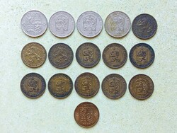 Csehszlovákia 16 db Különböző Érme 1 2 Korona 1957-1991