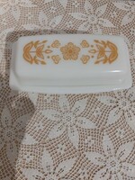 Retro Pyrex-jénai-tejüveg vajtartó