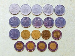 Olaszország 19 db Különböző Érme 100 200 500 Líra 1957-1990