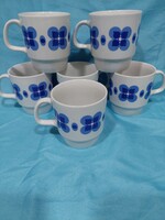 Piri mintás alföldi porcelán bögrék (6 db)