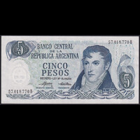 Argentína 5 Pesos 1974-1976 P-294a (2) UNC