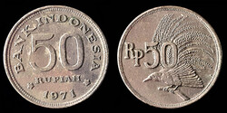 E 2998 Indonézia 50 rúpia 1971