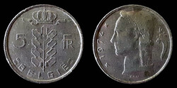 E 2936 Belgium 5 frank 1974