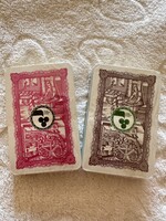 Ritka retro Römi / Bridzs dupla kártyapakli - ÚJ, BONTATLAN - Offset Nyomda