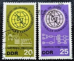 ND1113-4p / NDK 1965 100 éves az UIT bélyegsor pecsételt