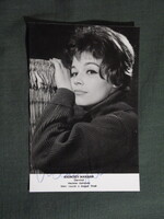 Képeslap,fotó,reklámkártya,dedikált,autogram,Krencsey Marianne Magyar színésznő ,1970-