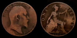 E 2512 Egyesült Királyság (Anglia) 1 Penny - VII. Edward 1904 Ritka