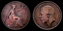 E 2519 Egyesült Királyság (Anglia) 1 Penny - V. György 1912 H Ritkább