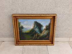 1,-Ft Antique Bieder Painting