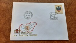 Fdc 1997 Budapest és a megyék címerei - Tolna megye