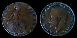 E 2523 Egyesült Királyság (Anglia) 1 Penny - V. György 1912 H Ritkább