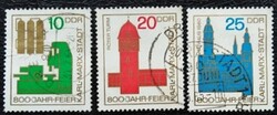 ND1117-9p / NDK 1965 800 éves város Karl Marx Stadt bélyegsor pecsételt