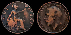 E 2522 Egyesült Királyság (Anglia) 1 Penny - V. György 1912 H Ritkább