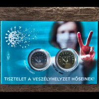 2020 Tisztelet a hősöknek első napi veret (10 és 20 Forintos forgalmi érme emlékváltozat) díszcsomag