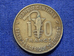 Nyugat Afrikai Államok 10 Francs 1974