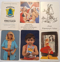 Születésnapi ajándéknak : évfordulós 1981-es korabeli, eredeti, retró hangulatú kártyanaptárak 6 db.