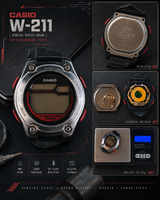Casio W-211-1B 3091 Illuminator digitális karóra – hibás, donor / javításra
