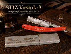 STIZ Vostok-3 (Восток-3) szovjet borotvakés eredeti tokban – USSR vintage