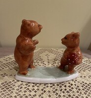 Bodrogkeresztúri mackó pár figura.