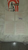 Unipress kávéfőző szavatossági jegy és használati utasítás  1967