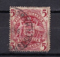 1949 Australia 5s Stamped Coat of Arms Stamp