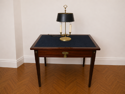 Classical Style Velvet Upholstered Drawer Console or Side Table