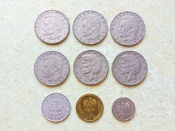 Lengyelország 9 db Különböző Érme 5 10 20 Groszy 10 Zlotyi 1975-2020