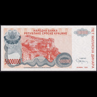 Krajinai Szerb Köztársaság 500.000 Dinara 1993 P-R24 UNC