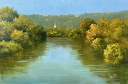 FÉLÁRON Lantos György Csatorna Balatonhídvégnél 20x30