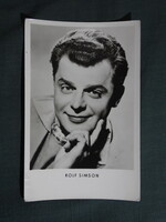 Képeslap,NDK,film,mozi,művészet,Rolf Simson Német énekes,1957-