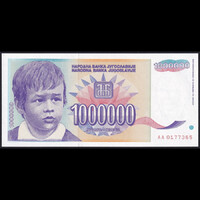 Jugoszlávia 1.000.000 Dinara 1993 P-120 UNC