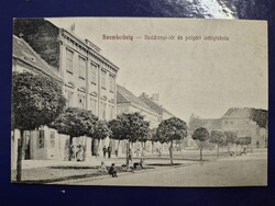 Vas vármegye képeslapjai. Szombathely, Széchenyi-tér, leányisk., Granitz, 1911