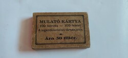 Régi Mulató Kártya