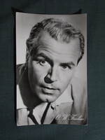 Képeslap,NDK,film,mozi,művészet,reklám kártya,Otto Wilhelm Fischer Osztrák színész,1957-