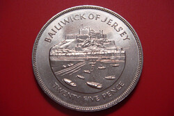Jersey-sziget 25 Pence emlék pénzérme (BU) 1977