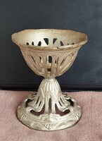Art Nouveau Spirit, Metal Kerosene Lamp Base 14.5 cm High
