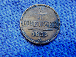 Ausztria Ferenc József 1/4 Kreuzer 1851 A