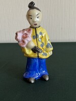 Antik Herendi kínai virágcsokorral porcelán figura (P0077)