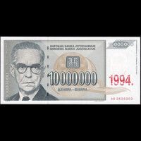 Jugoszlávia 10.000.000 Dinara 1994 P-144 UNC