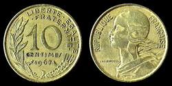 E 4907 Franciaország 10 centimes 1967