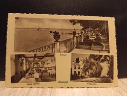 Budafok, Terrasz, belső étterem, Kutyavilla régi Weinstock képeslap (3920. sz.)