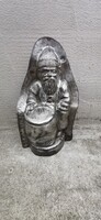 Antik fém Mikulás csoki kinöntő figura.