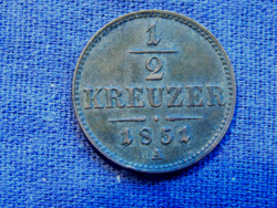 Ausztria Ferenc József 1/2 Kreuzer 1851 A