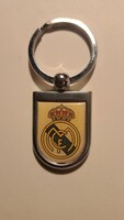 Real Madrid CF – koronás klubcímeres fém kulcstartó, futball relikvia