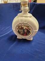 Vlad Țepeș (Drakula) portréjával díszített, ritka, 1 literes "Fine Bone China" porcelán laposüveg.