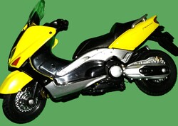 2001 Retro Metal WELLY Yamaha TMAX 500 (XP500) Scooter Metal Model Motorcycle 1:18 Scale PRISTINE